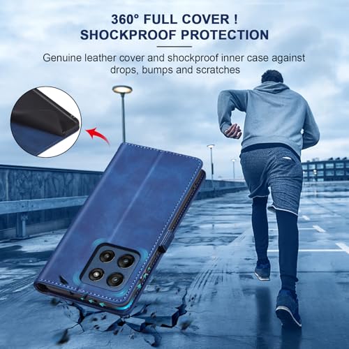 Image of Jasonyu Flip Wallet Case for Moto G Stylus 5G (2025),Blue