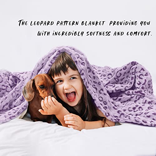 Zhiku Purple Cheetah Print Blanket Gifts For Women Flannel Fleece Leopard Print Throw Blanket Soft Cozy Cheetah Blanket For Couch Bed Sofa Leopard Blankets & Throws For Mom Adult Leopard Decor 50"×60" #TOP4
