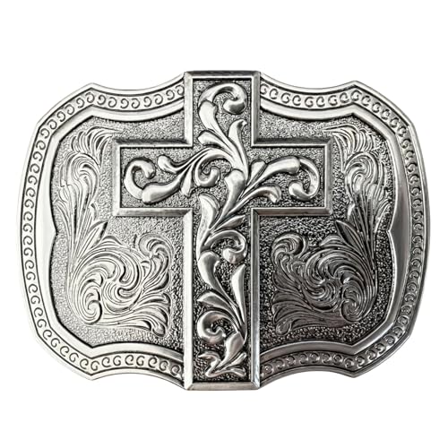 LKKLUYIC Religious Cross Western Belt Buckles for Men Cowboy Belt Buckle Cowgirl Faith Belt Buckles