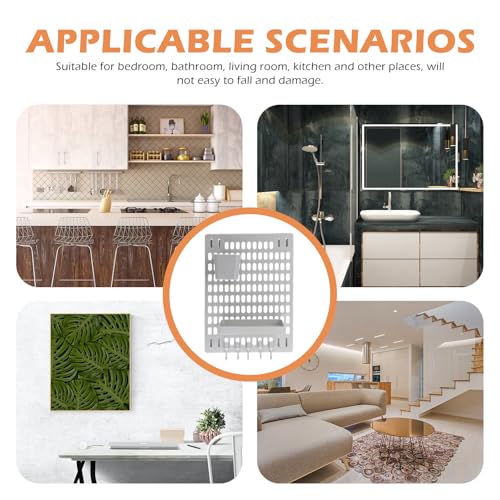 Organizador de pared de tablero perforado rectangular de Ps para cocina 4