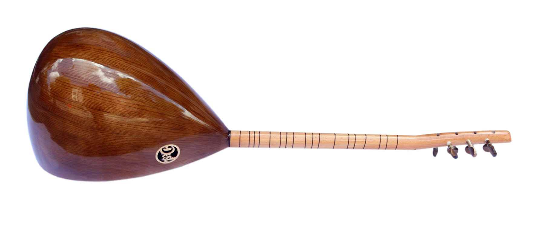 Turkish Short Neck Mahogany Baglama Saz For Sale - Image 6