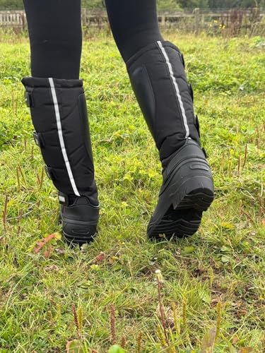 Horse Master Ladies Muck Boots - Knee High Horse Riding Thermal Muck Boot Muckers - Fur Lined Stable Winter Women Waterproof Shoes (Navy, UK Footwear Size System, Adult, Women, Numeric, Medium, 6) - Image 5