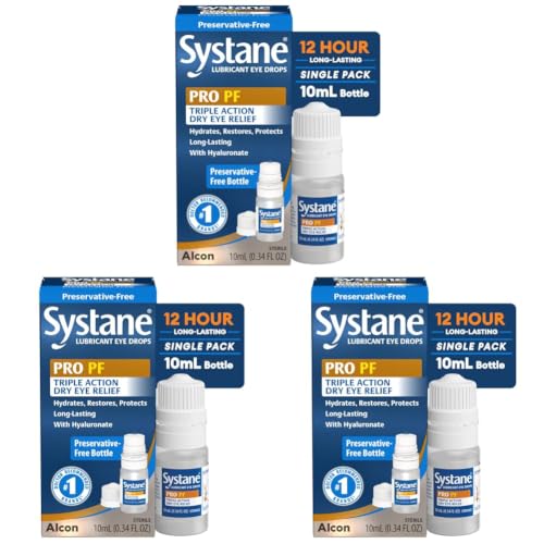 Image of Systane PRO Preservative Free Eye Drops, 12 Hour Dry Eye Relief, 0.33 Fl Oz (Pack of 3)