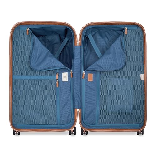 Image of DELSEY PARIS Chatelet Air 2.0 Checked Luggage Trunk 26 Inch, Hardside Polycarbonate Suitcase, Dual-Density Spinner Wheels, TSA Lock, Blush Pink