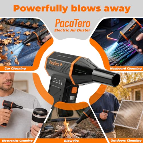 10000mAh Electric Cordless 15000RPM Adjustable Air Duster for PC Keyboard | 3-Gear Compressed Air Blower with Fast Charging, Portable Rechargeable Cleaner for Laptop, Electronics, Car Dust Cleaning - image 9