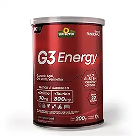 Energético G3 Energy 200 g Solúvel Termogênico Pré Treino - Sunflower