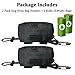 Dog Poop Bag Holder (2 Pack) Poop Bag Holder for Leash Attachment, Doggie Pet Waste Bag Dispenser, Puppy Potty Carrier Small Doggy Zipper Pouch with Carabiner Clip, Black