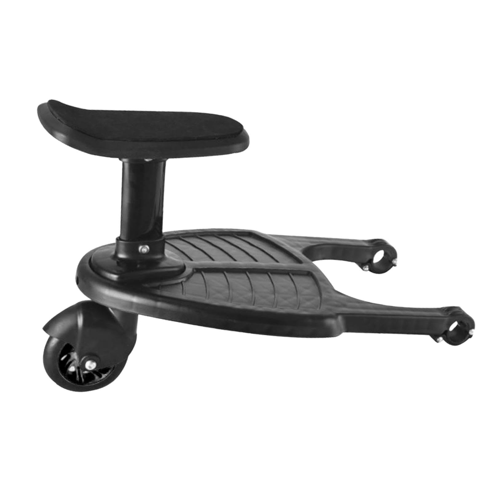 ATORSE Baby Stroller Buggy Board with Seat Kids Wheel Standing Board Pedal Black