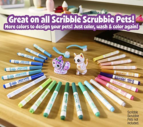 Image of Crayola Scribble Scrubie Pets Marker Refill Kit, 24 Washable Markers (Pets Sold Separately), Stocking Fillers, Kids Gifts