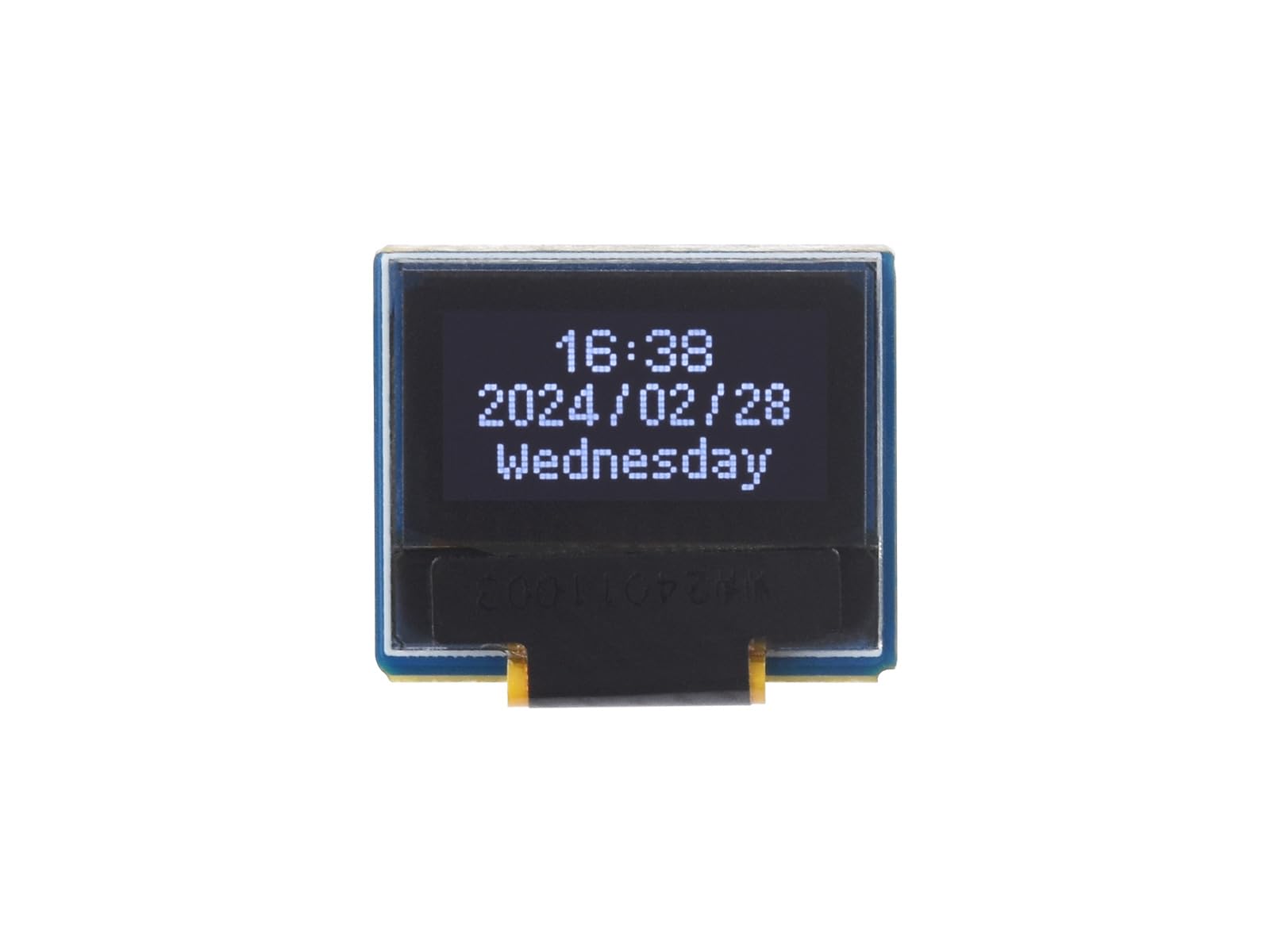 Waveshare 0.49inch OLED Display Module, 64×32 Resolution, I2C Communication, Black/White Display Color, for Raspberry Pi/STM32 and Other Controller Boards
