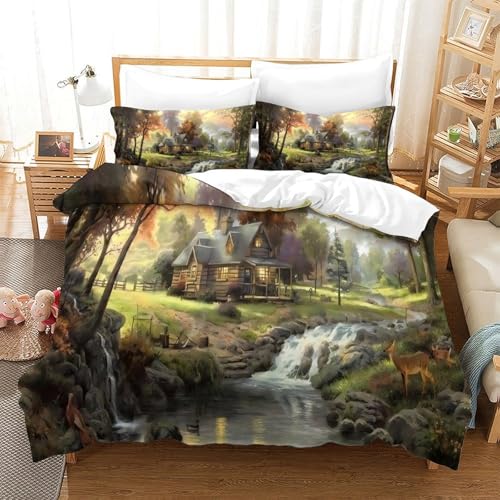 Housse de couette microfibre 3D hypoallergique 140x200 avec fermeture éclair