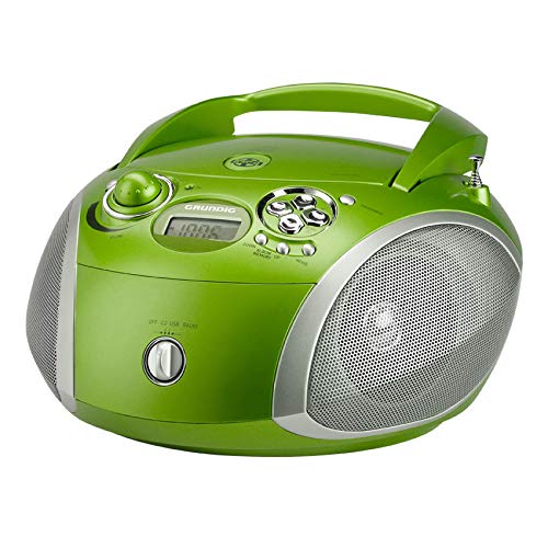 Preisvergleich Produktbild Grundig GRB 2000 Tragbare Radio Boombox grün / Silber
