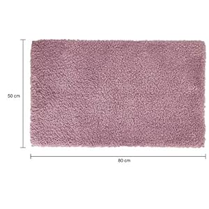 Amazon Brand - Solimo Premium Anti Slip Microfibre Bathmat - 80cm x 50cm, Dusty Lilac