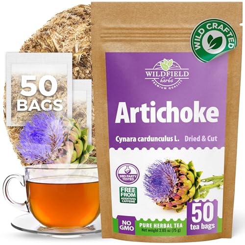 Image of 50 Bags Alcachofa Artichoke Leaf Dried Artichokes Blend Herb Tea (Cynara Cardunculus) - 50 Count 1.5g Tea Bags Herbal Hojas De Alcachofa Seca