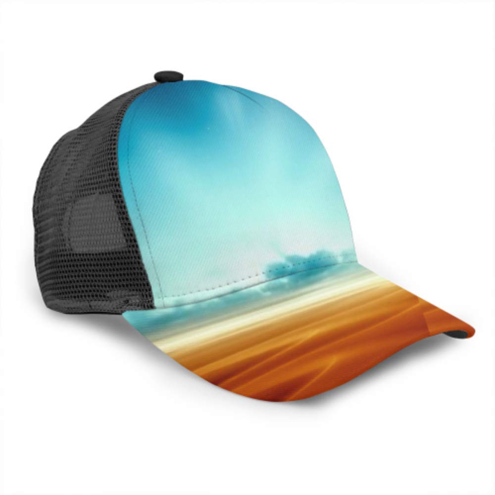 Baseball Cap Men Women, Dreamy Fantasy Alien Mars Desert Like Adjustable Trucker Mesh Summer Vented Baseball Sun Cap Hat Mens Sun Hat