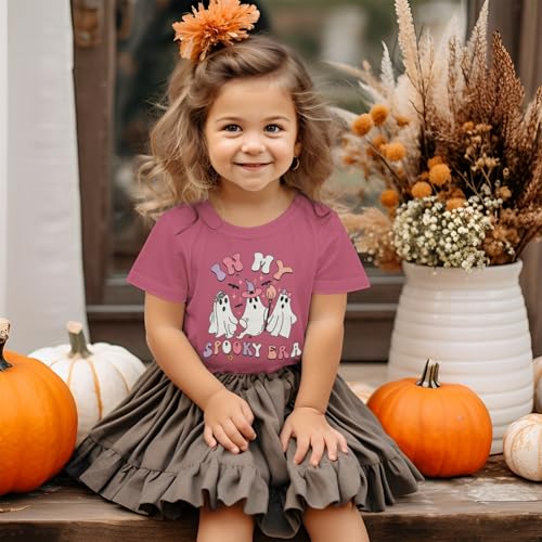 Toddler Baby Girls Halloween Shirts in My Spooky Era T-Shirt Ghost Spooky Season Tops Cute Short Sleeve Tees Clothes3