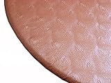 Fitted Round Elastic Edge Sculptured Vinyl Table Cover Fits 36 Inch To 48 Inch Round Tables - Metallic Copper