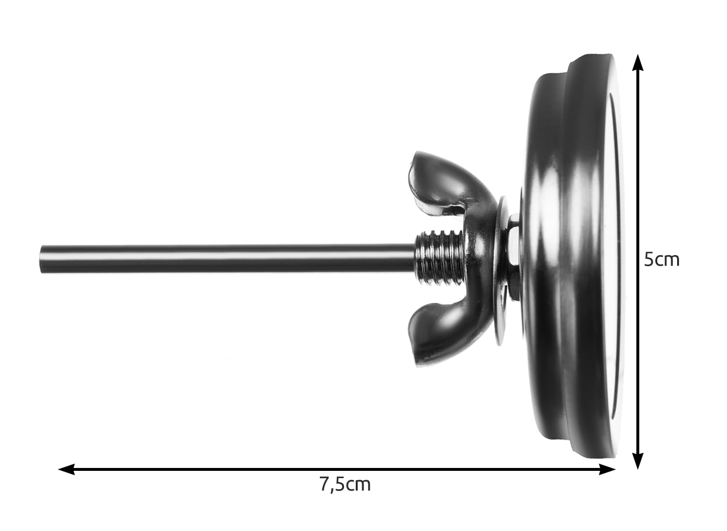 Termometr do grilla, analogowy, bimetal, stal nierdzewna, do 300°C, do wędzenia 1881
