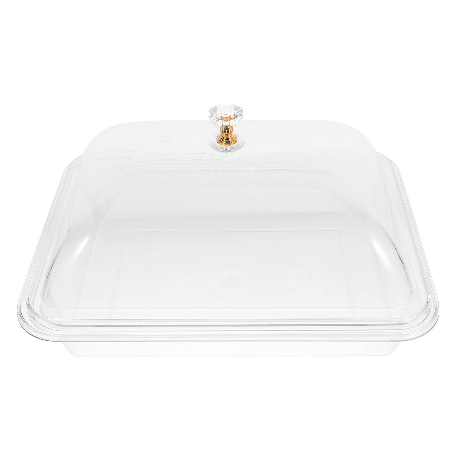 BESTonZON Acrylic Serving Tray with Clear Dome Lid 11X8.5X5 Inches Rectangular Covered Food Tray for Buffets Desserts Appetizers and Fruit Display at