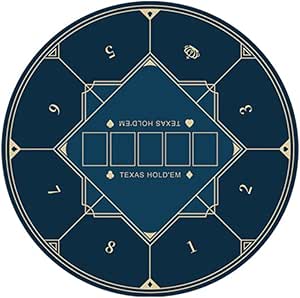 Bullets Playing Cards - Paulie-Poker Layout - Table Top Mat 63" X 31.5" - Deluxe Playing Mat For Casino Night - Green