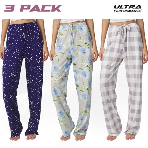 Image of Ultra Performance Pajama Pants Women 3 Pack Soft PJ Lounge Pajama Pants