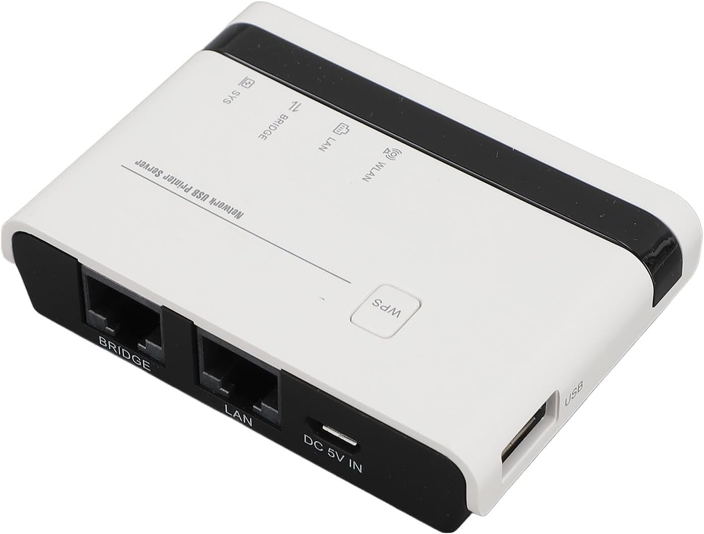 Networking USB 2.0 Print Server, 2.4G Wired Printer Server for Home and Office, Expand Network Structure (US)