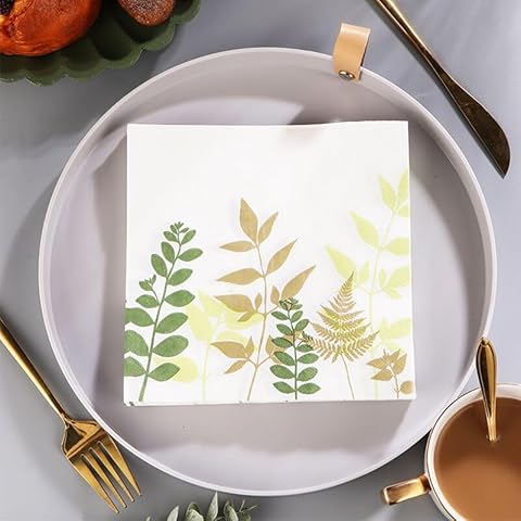 Floral Eucalyptus Birthday Napkins, Pack of 60 Cover