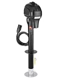 Electric Trailer Jack, 3500 lbs, Heavy Duty RV Electric Power Tongue Jack with 7-pin Connector, Manual Crank Handle & Weatherproof Jack Cover, 9.5