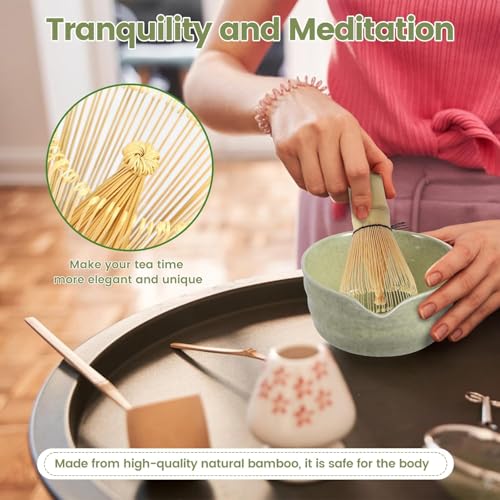 Matcha Set, Matcha Besen, Bambusbesen Matcha, Matcha-Schneebesen 3er-Set, für Die Teezeremonie, Das Getränk