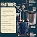 TCP Global 5 Gallon (20 Liter) Heavy Duty Steel Pressure Pot Paint Tank with Clamp on Lid, Manual Mixing Agitator, Regulator & Pressure Gauge for Casting, Painting & Autobody Work, Large Volume