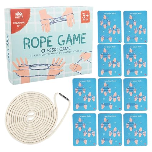 String Cats Cradle, Cat&rsquo;s Cradle String Game,Toy Tresse de Corde Interactive de la Main | Corche à Main de la Corde éducative pour 3 Ans et Plus garçons Filles Adultes