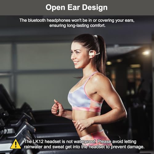 Image of Open Ear Bluetooth V5.4 Wireless Headphones with Noise Cancelling Mic