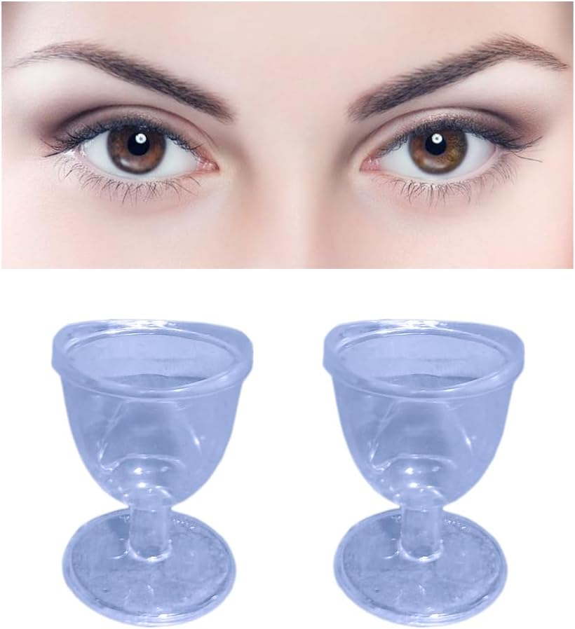 Eye wash cup pack of 2 transparent plastic with user manual