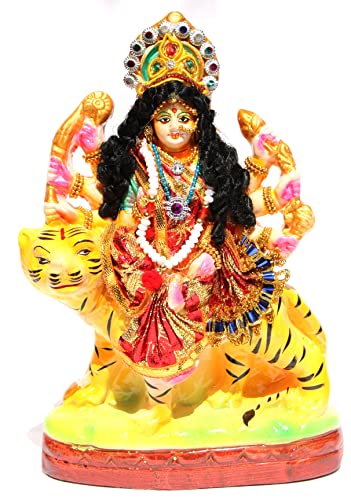 Shera wali Goddess MATA Rani Clay Maa Durga Devi Idol Statue -Spi...