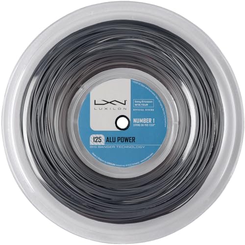 Luxilon ALU Power 130 Tennis String - 200m Reel, Grey