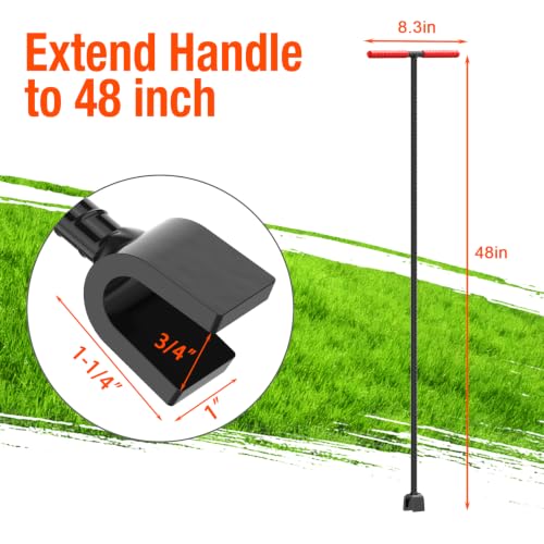 Image of Eapele Water Meter Key 48 inch Enforced Steel T-Handle With 4-way Multi-Functional Universal Cross Key