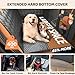 PROZAR Dog Car Seat Cover for Back Seat, Hard Bottom Back Seat Extender for Dogs - Supports 400lbs, Back Seat Pet Cover, Dog Hammock for Car SUV and Trucks