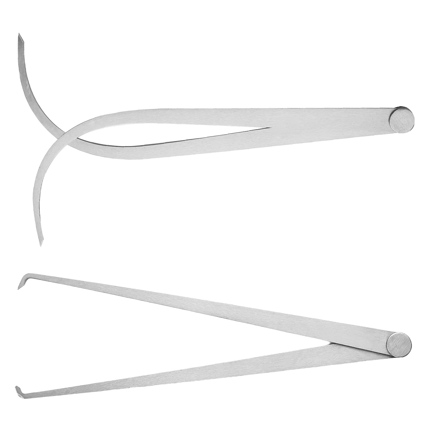 Utoolmart Wewnętrzna zewnętrzna suwmiarka ze stali nierdzewnej 300 mm długi srebrny mechanik twardy tarcie narzędzie pomiarowe 1 para