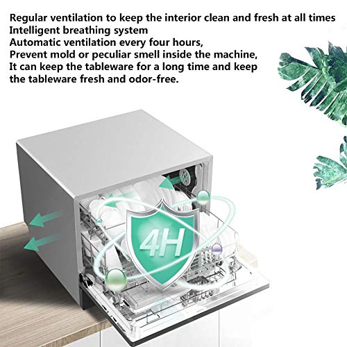 Tafelblad Vaatwasser Draagbare UV Vaatwasser Keuken Vrijstaand En Ingebouwd Vaatwasser Automatisch Wasdrogen 360 ° Uitgebreide Decontaminatie Voor Home Restaurant Hotelgebruik - Afbeelding 5
