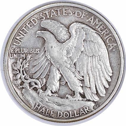 1917 to 1947 Walking Liberty Half Dollar XF/VF - PDS Mint Marks- 90% Silver - Half Dollar US Mint - Extremely Fine/Very Fine - View 6