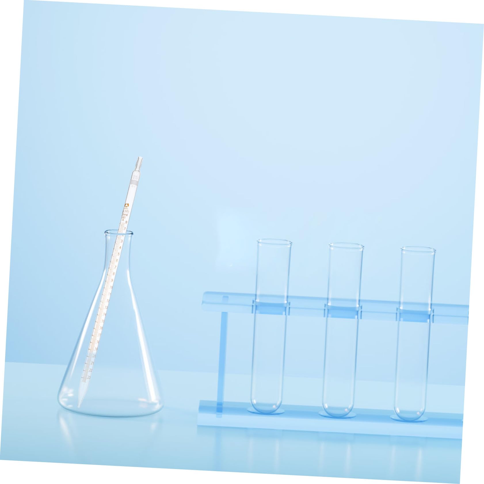 Pipette de Laboratoire Graduée 25ml en Verre, Lot de 20