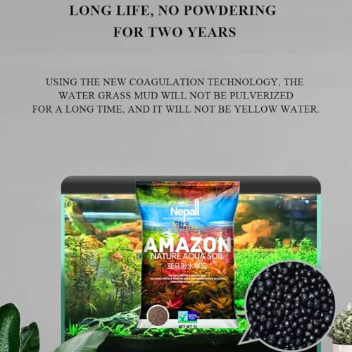Image of Nepall (9 L) Aqua Soil Planted Aquarium Substrate | Fish Tank Water Grass Mud for Natural Aquatic Plants and Shrimps | No Cloudiness | Clear Water | Rich Nutrients