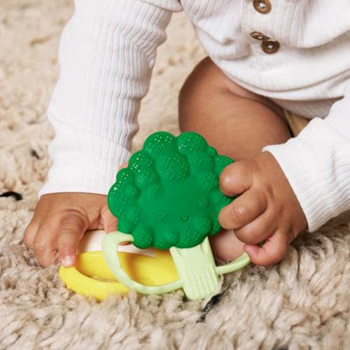 Image of Infantino Lil' Nibbles Textured Silicone Teether Banana, Broccoli, Fruit Kabob