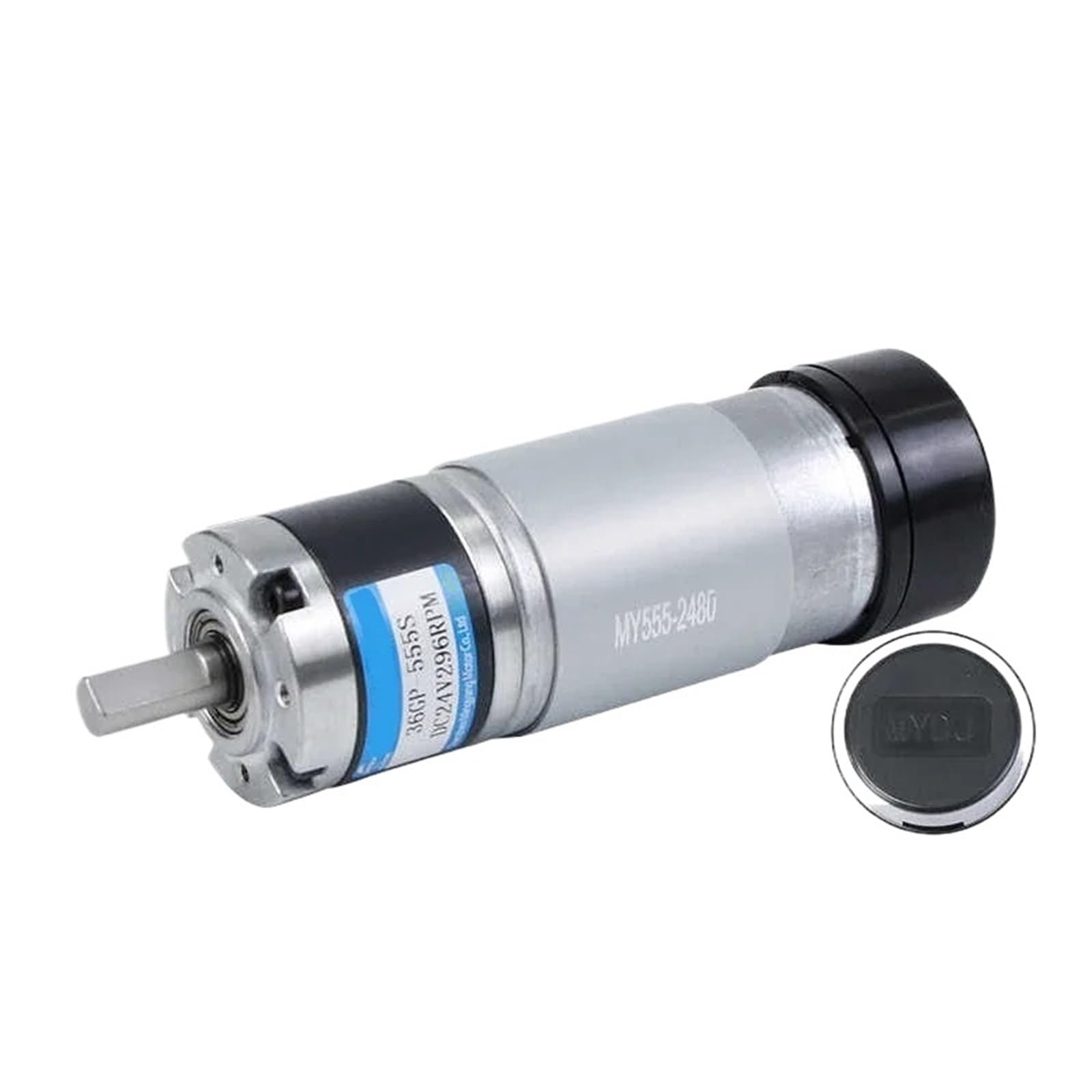 Motorreductor de CC en miniatura de 12 V y 24 V, engranaje planetario 555S con codificador, motor de control de velocidad grande, pequeño(6mm output shaft,16rpm,24V Single motor)