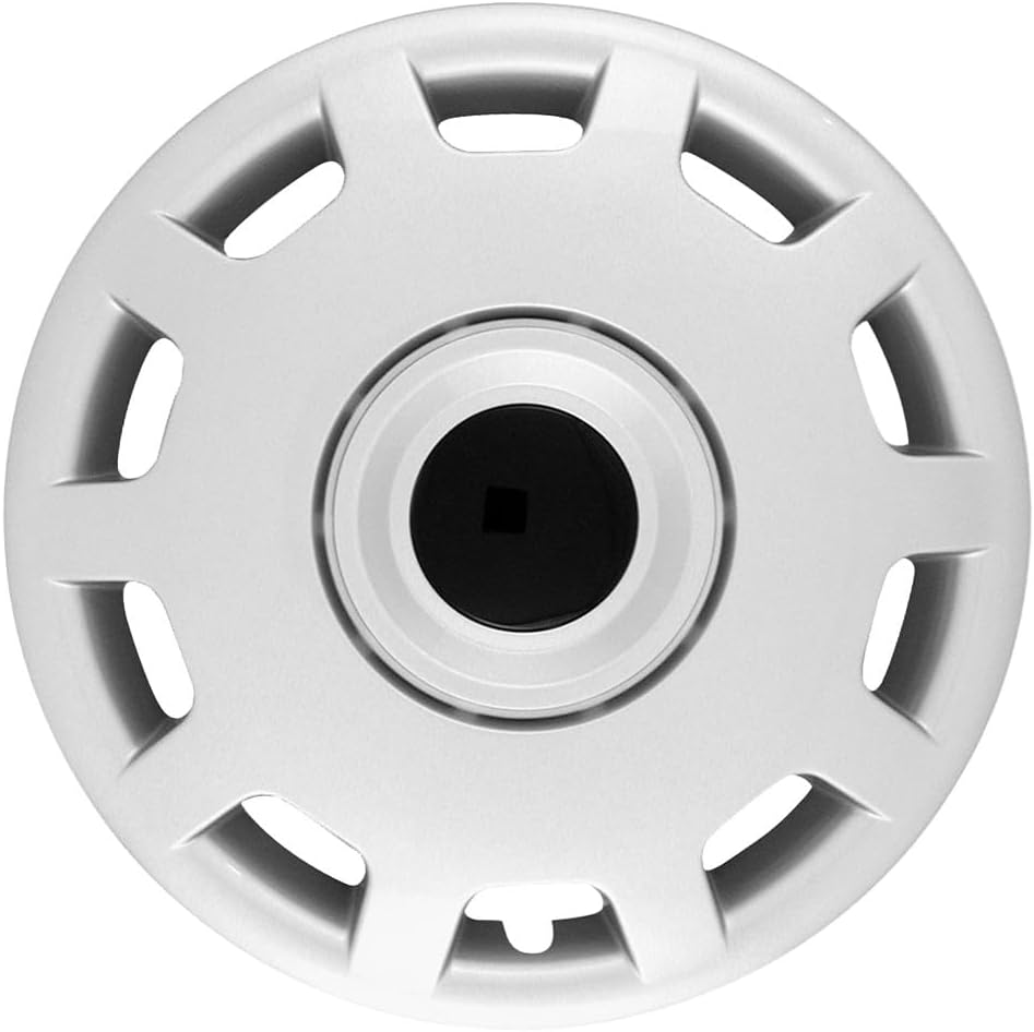 OxGord 15 inch Silver Snap-On Hubcaps with 10 Hole Compatible with 1998-2001 Volkswagen Passat Standard Steel Wheel Covers