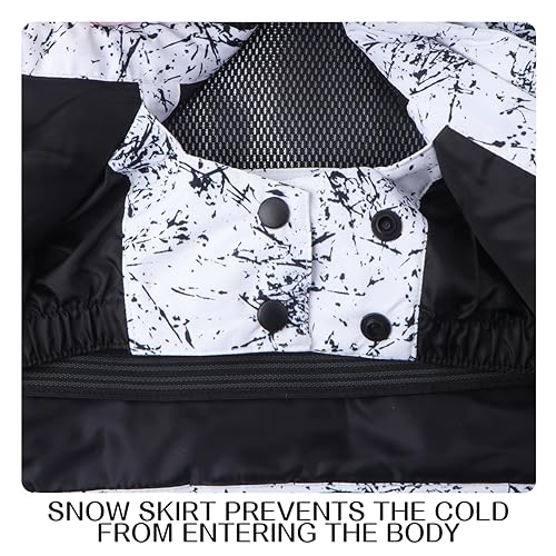 Image of kids snowsuit ski suit pants jacket waterproof snowbibs for boys girls raincoat