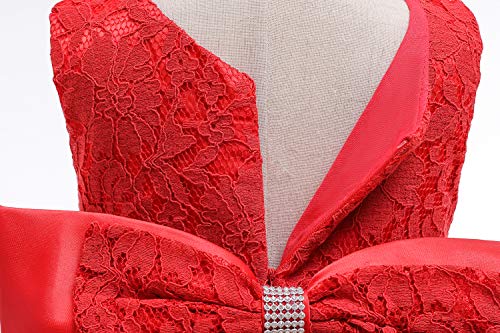 LZH Baby Meisjes Jurk Pailletten Strik Tutu Bloem Verjaardagsfeestje Trouwjurk Kinderjurken met Hoofddeksels - Image 5