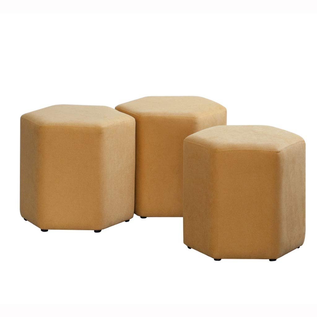 Tabourets bas assis ergonomiques et coussin repose-pieds de salon