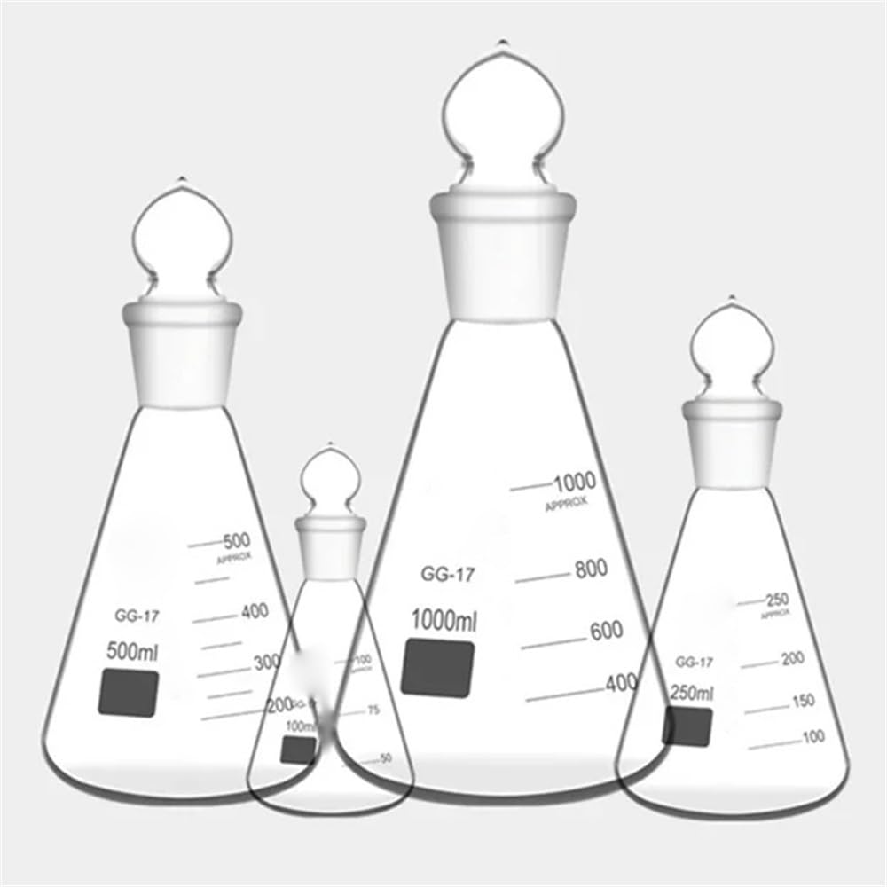 Attrezzature e forniture di laboratorio 1 pz/lotto da 50 ml a 1000, beuta conica in vetro borosilicato laboratorio con tappo smerigliato n. 19. 24. 29. 34