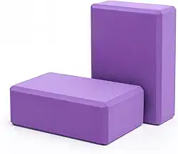 Kit Conjunto 2 Tijolos Blocos De Yoga Pilates Em EVA Material Premium Antiderrapante Resistente e Leve Ideal para Alongamento Equilíbrio Fisioterapia e Musculação 23x15x7cm